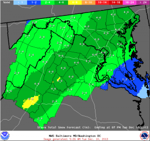 NWS Snow Totals