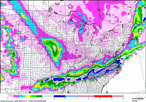 6z NAM snowfall output by Thursday afternoon (wxcaster4.com)