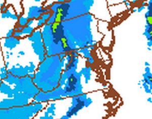 NAM simulated radar - 4pm