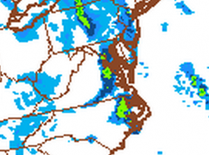 NAM simulated radar - 7pm