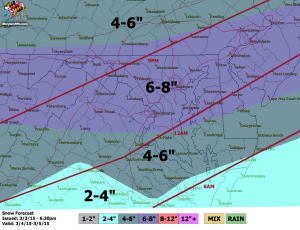Snowfall Forecast (click to enlarge)