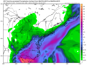 GFS - Rainfall Totals through Sunday