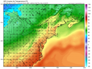 GFS: Temperatures - 1pm Thursday