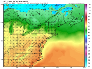 GFS Temps: 1pm Sunday