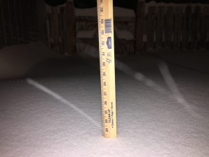 Snowfall measurement here in Millersville