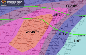 Final Snowfall Forecast (click to enlarge)