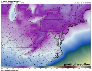 GFS Temps - 7am Sunday