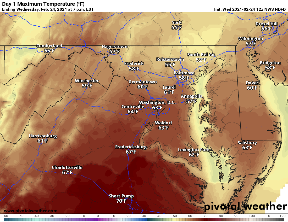 Spring-Like Warmth Today; Cooler to end the Week