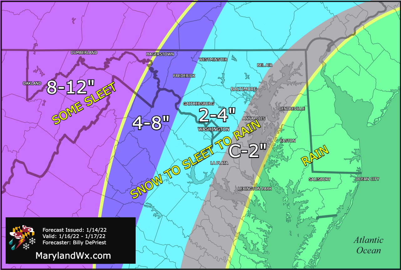 Friday Afternoon Update: Strong Winter Storm to Affect the state Sunday Afternoon into early Monday Morning