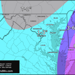 Glancing blow from Nor’Easter to bring snow and wind tomorrow into Saturday