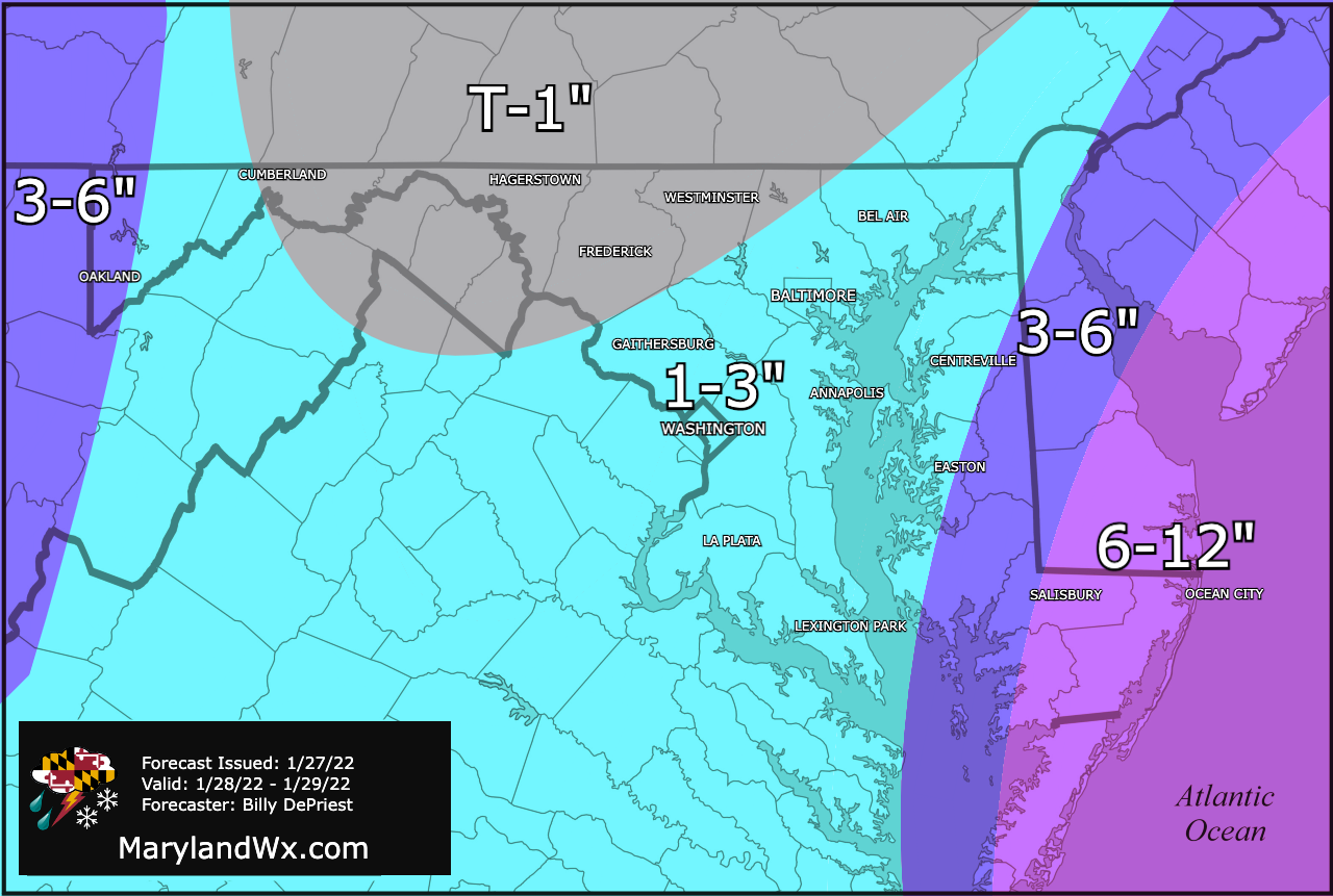 Glancing blow from Nor’Easter to bring snow and wind tomorrow into Saturday