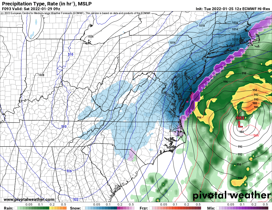 Growing threat for snow Friday afternoon into Saturday