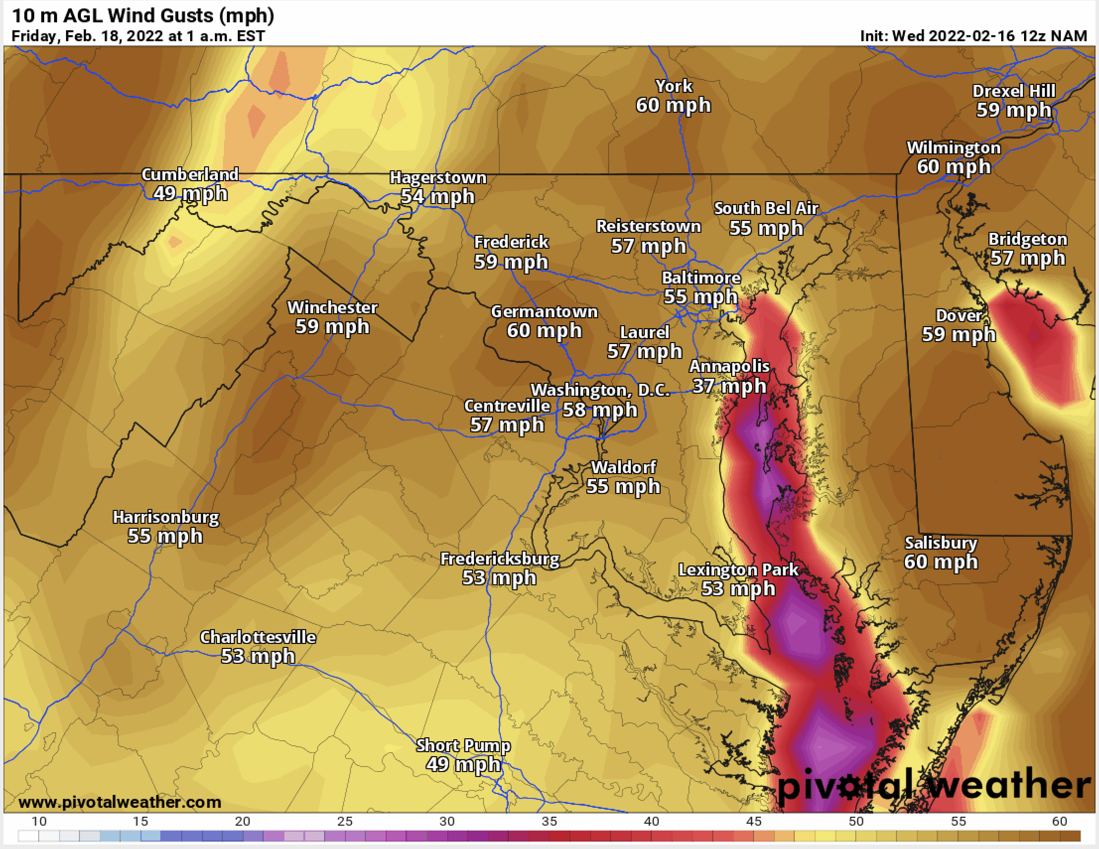 Strong gusty winds likely tomorrow night into Friday