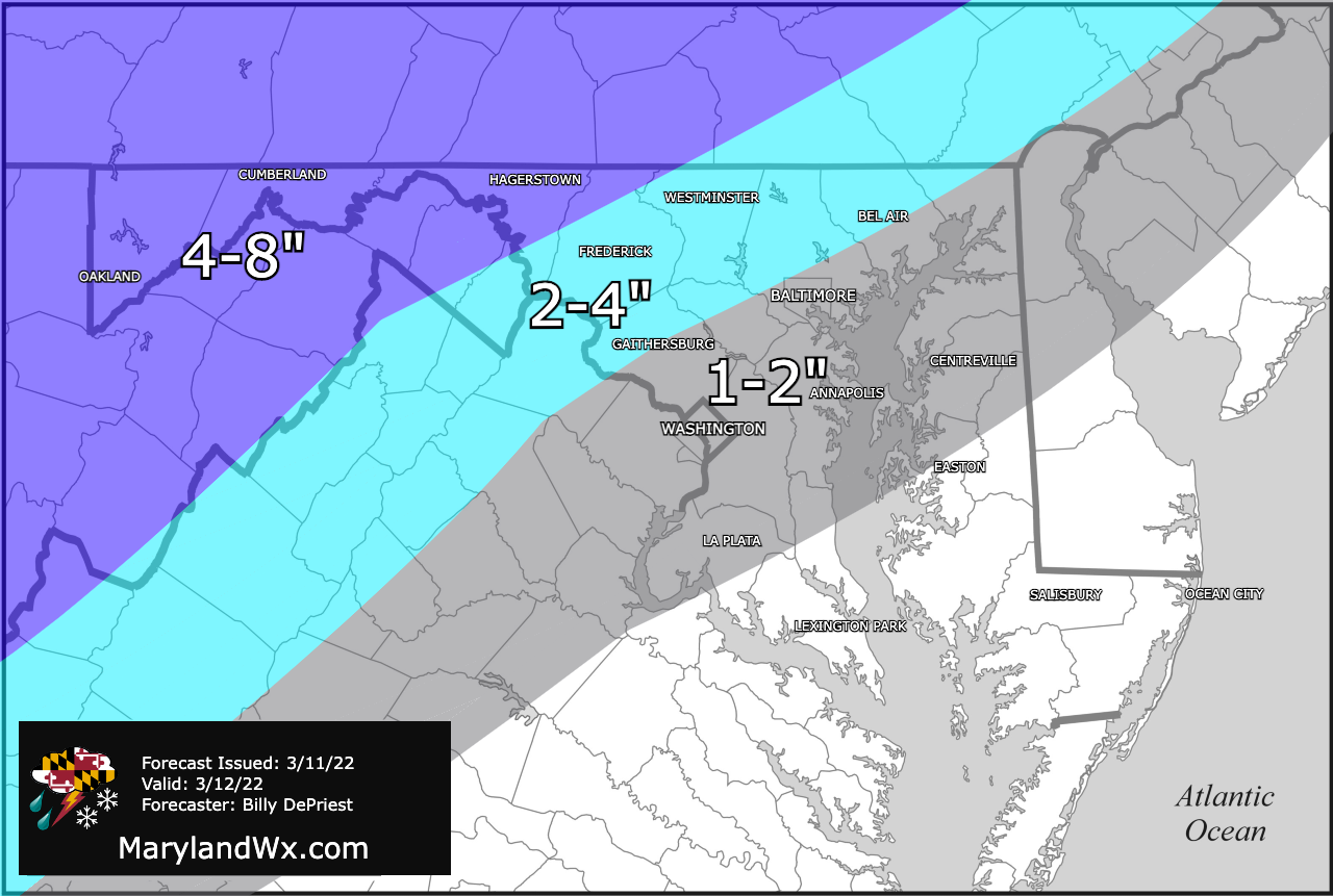 Potent cold front and low pressure to bring rain, snow, and very strong winds tomorrow